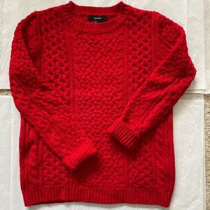 🔴red cable knit cozy sweater🔴